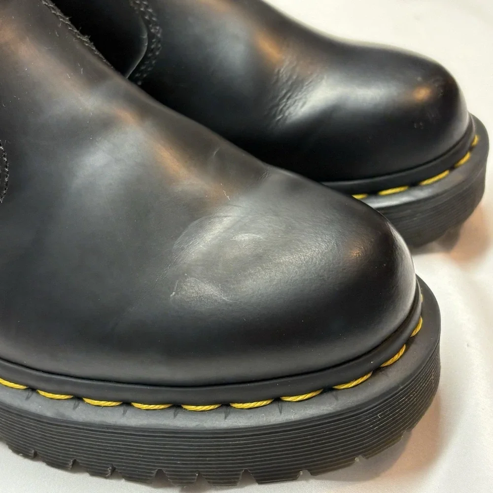Dr Martens 2976 Bex Chelsea Boot Mens US 7 W 8 Soft Toe Work Black Leather Ankle